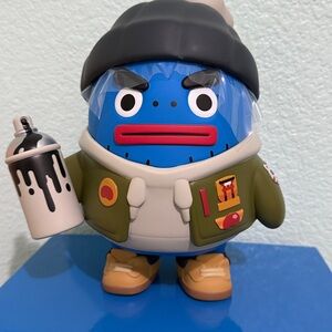 Gus Beanz Blue Art Print